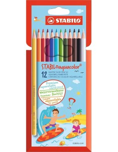 COLORI ACQUERELLABILI STABILO AQUACOLOR DA 12 COL ASS