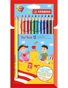 COLORI STABILO MATITA TRIO MAXI THICK PEZZI 12 CON...
