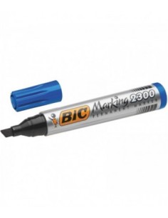 PENNARELLO BIC PERMANENT MARKING 2300 punta scalpello blu