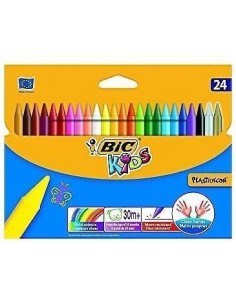 COLORI A PASTELLI CERA PLASTIDECOR BIC KIDS DA 24