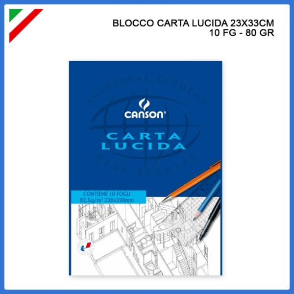 Blocco disegno carta lucida Canson - 23x33 -...