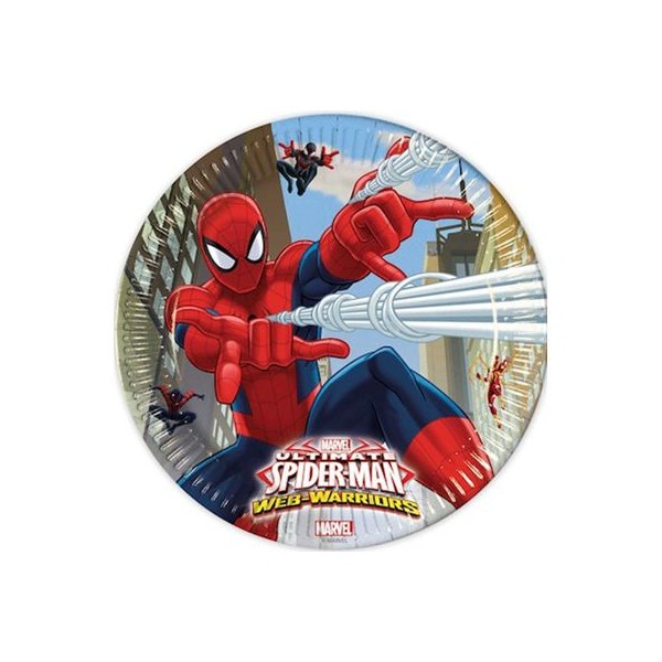 PIATTI SPIDERMAN 23CM 8PZ