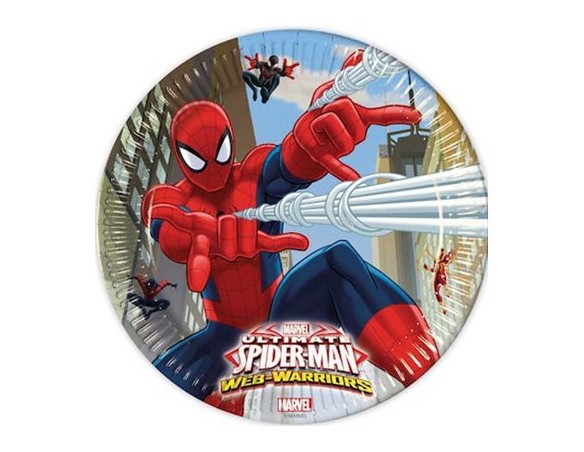 PIATTI SPIDERMAN 23CM 8PZ