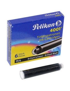 SCATOLA 6 CARTUCCE PENNA STILOGRAFICA PELIKAN 4001 TP/NERO