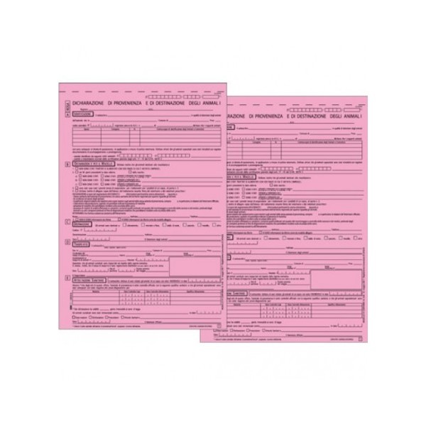 E 2882 N DICHIARAZIONE PROV. ANIMALI MOD.ROSA