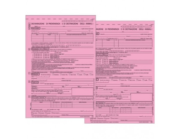 E 2882 N DICHIARAZIONE PROV. ANIMALI MOD.ROSA