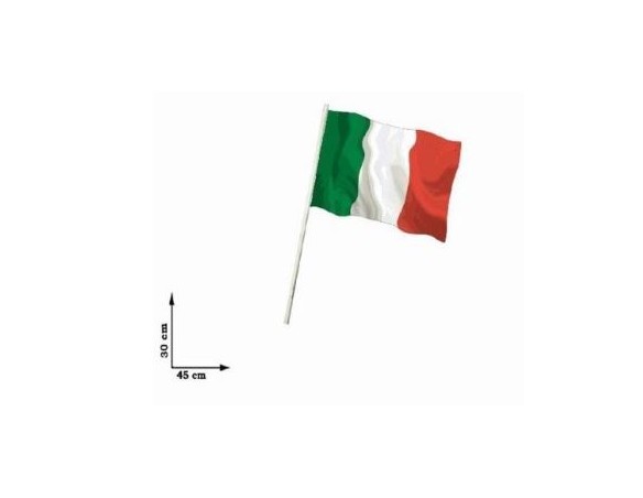 Italia | BANDIERA italia 30x45cm CON ASTA