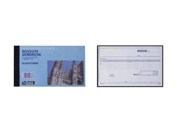 RICEVUTE GENERICHE 12X17 DUPLICE COPIA D 1625.7 BLOCCO