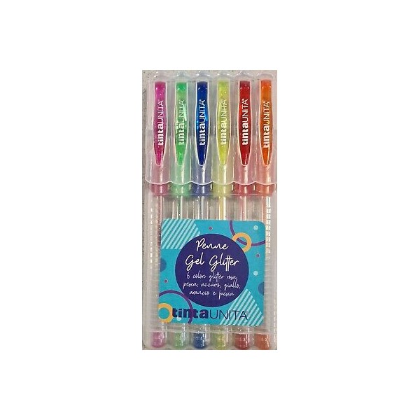 ASTUCCIO 6 PEN GEL GLITTER - POOL OVER
