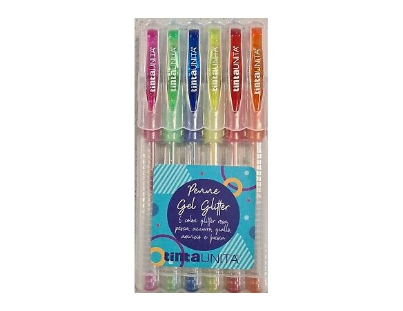 ASTUCCIO 6 PEN GEL GLITTER - POOL OVER