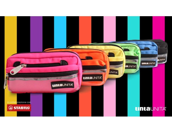 Bauletto due scomparti tinta unita con accessori Stabilo 50301