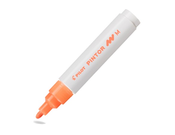 Marcatore pennarello Pilot pintor arancione neon M 1,4mm