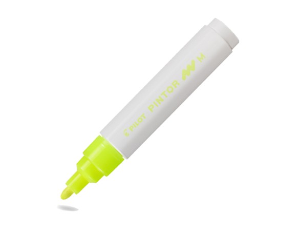 Marcatore pennarello Pilot pintor giallo neon M 1,4mm