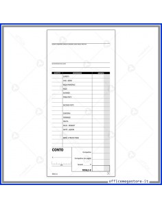 RISTORAZIONE BLOCCO CONTO RISTORANTE CM.11x21 2 COPIE... 2