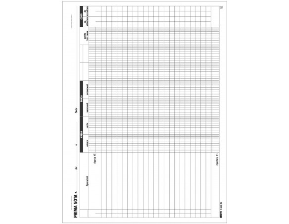 REGISTRO PRIMA NOTA CASSA E BANCA 22 X 30 50 X 2 E 5350 ORIZZONTALE