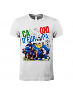 MAGLIA T SHIRT ITALIA CAMPIONI D'EUROPA STADIO TIFO AZZURRI