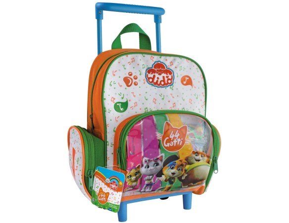 Trolley Didò 44 Gatti Buffycats Zaino  e Pasta per Giocare, Multicolore, 330600
