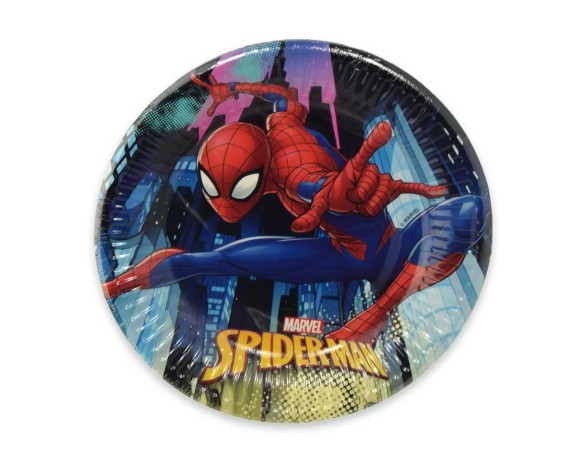 PIATTI SPIDERMAN 20 CM 8 PZ FESTA FESTIVO COMPLEANNO MASCHIETTO
