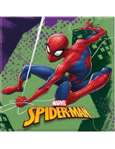 TOVAGLIOLI SPIDERMAN 30X30 CM 20 PZ FESTA FESTIVO...
