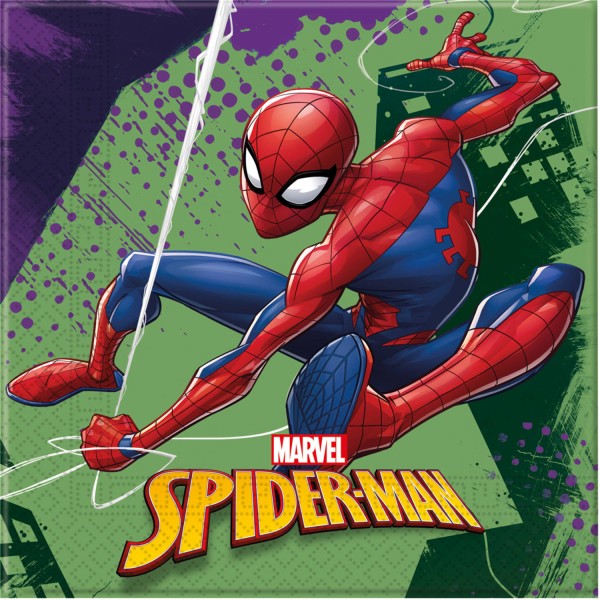 TOVAGLIOLI SPIDERMAN 30X30 CM 20 PZ FESTA...