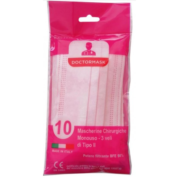 10 pz MASCHERINE CHIRURGICHE PER ADULTI 10...