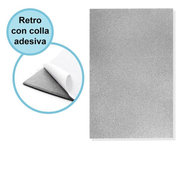 FOGLIO CARTA CREPLA EVA GLITTER GLITTERATA 40 X...