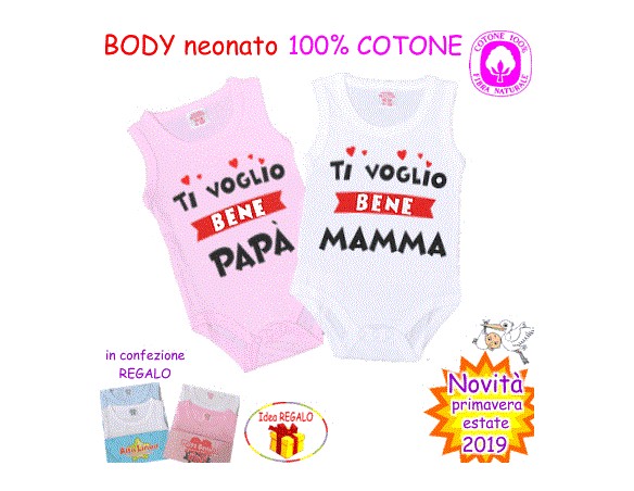 BODY TI VOGLIO BENE BODY BABY 100% COTONE 150-151