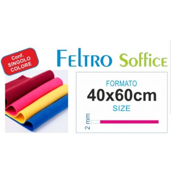 FOGLIO FELTRO SOFFICE FUCSIA