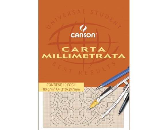 BLOCCO CARTA MILLIMETRATA CANSON A4