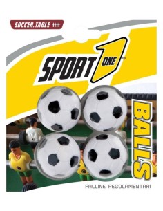 BLISTER 4 PALLINE BIANCHE BILIARDINO CALCIOBALILLA CALCETTO