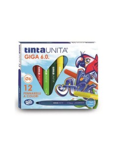 CONFEZIONE DA 12 DI PENNARELLI COLORATI SPIRITO  PUNTA...