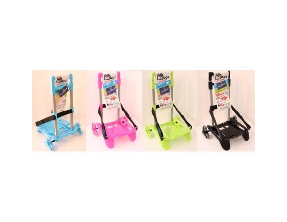 CARRELLINO TROLLEY TURCHESE NERO ROSA FLUO TRE RUOTE PORTA ZAINO BE BOX SEVEN 3WD ROSA SJ GANG SEVEN