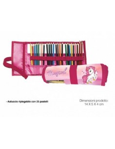 Astuccio Rotolo Roll ripiegabile con 25 pastelli Cm....