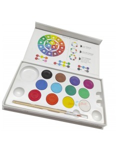 Acquerelli da 12 colori in scatola con chiusura magnetica...