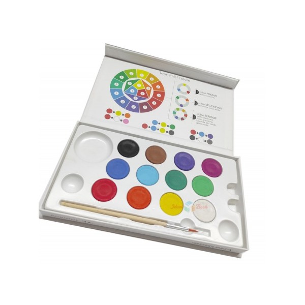 Acquerelli da 12 colori in scatola con chiusura...