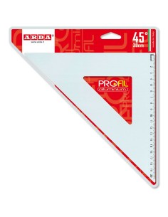 Squadra 45° 30 cm alluminio Arda