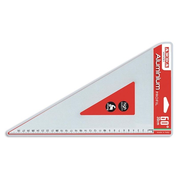 Squadra 60° 30 cm alluminio Arda