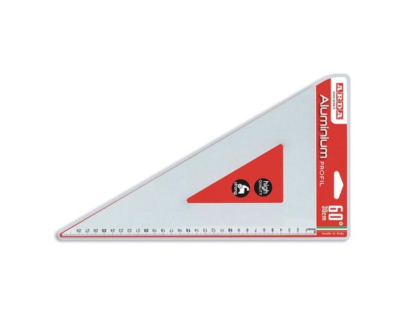Squadra 60° 30 cm alluminio Arda