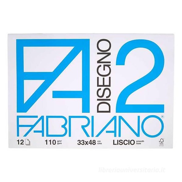 Blocco da disegno 12 fogli bianchi lisci...