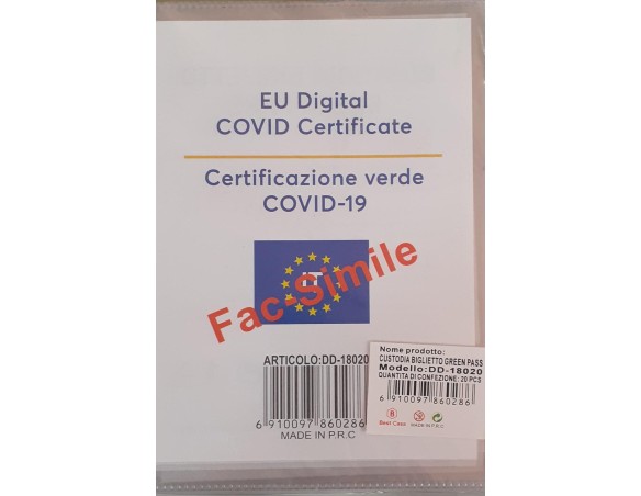 Porta custodia biglietto green pass