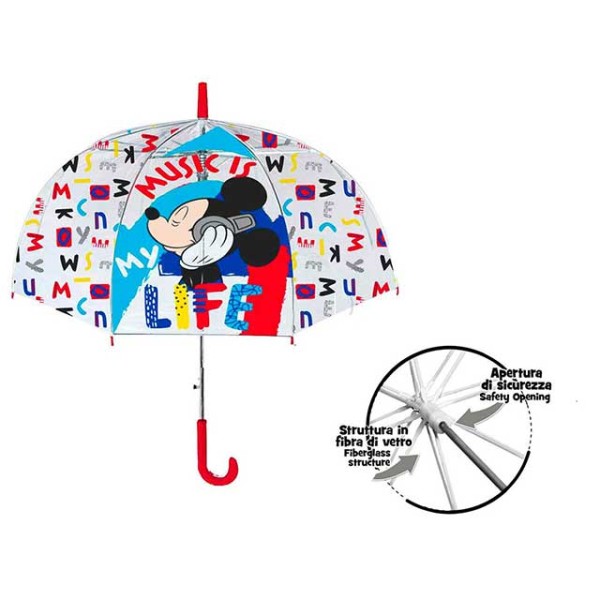 OMBRELLO LUNGO TOPOLINO MICKEY CUPOLA 42/8...
