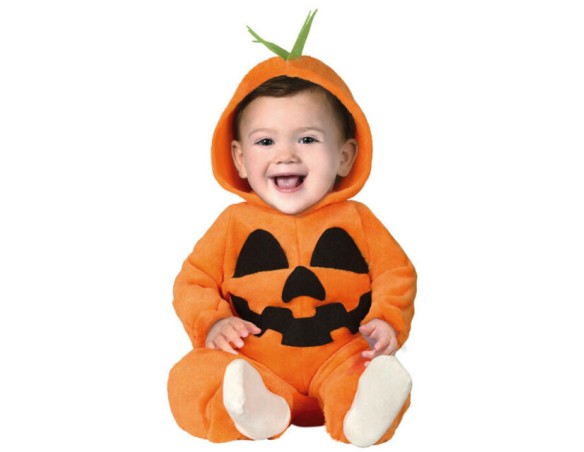 COSTUME BABY ZUCCA 12/24 MESI VESTITO COMPLETO DI CAPPELLO PER TRAVESTIMENTI DI HALLOWEEN E PARTY A TEMA