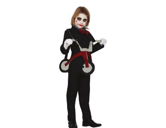 Costume saw l'enigmista killer per travestimento horror bambino bambina