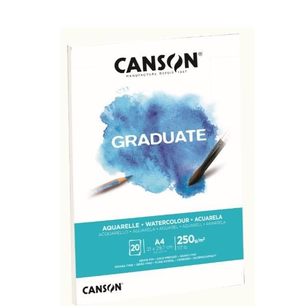 CANSON BLOCCO GRADUATE ACQUERELLO A4 20 FOGLI...