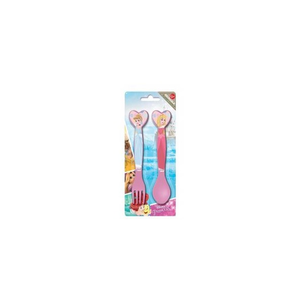 SET DUE POSATE PRINCESS PRINCIPESSE IN PLASTICA...