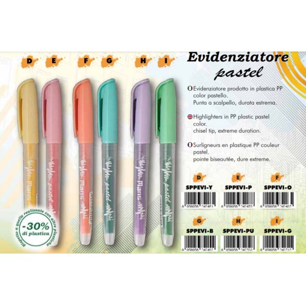 Evidenziatore Eco Pastello A penna Rosa