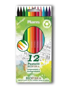 Set da 12 Eco - Pastelli BIOFIBRA