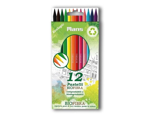 Set da 12 Eco - Pastelli BIOFIBRA