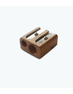 Temperino a 2 posti fori in bamboo grezzo mod. T2PLG