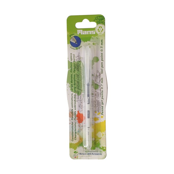 Penna punta eco 0,7 mm a gel inchiostro blu flex